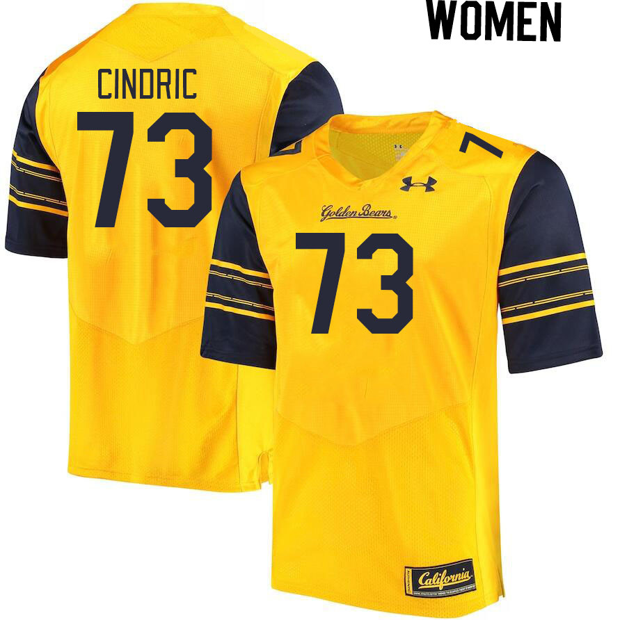 Women #73 Matthew Cindric California Golden Bears College Football Jerseys Stitched Sale-Gold